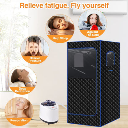 A Sauna Box Sweat Steamer Removable Full Body Convenient