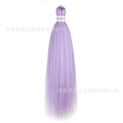 A EZ Color 26inch Women Chemical Fiber Long Straight Hair Large Easy Braided Hair Low Temperature Silk Long Straight Hair Wig