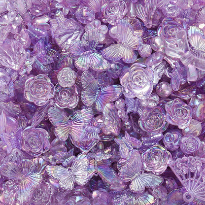 A acrylic mixed AB color beads beaded accessories, handmade DIY children's bracelets, necklaces, mobile phone chain accessories - Mixbatch