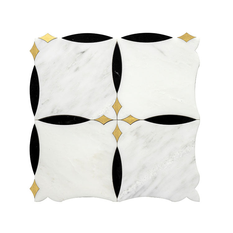 A natural marble shower room wall tiles