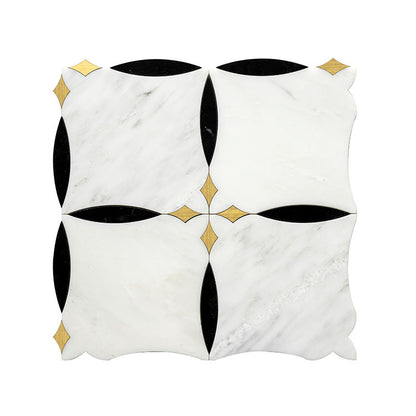 A natural marble shower room wall tiles