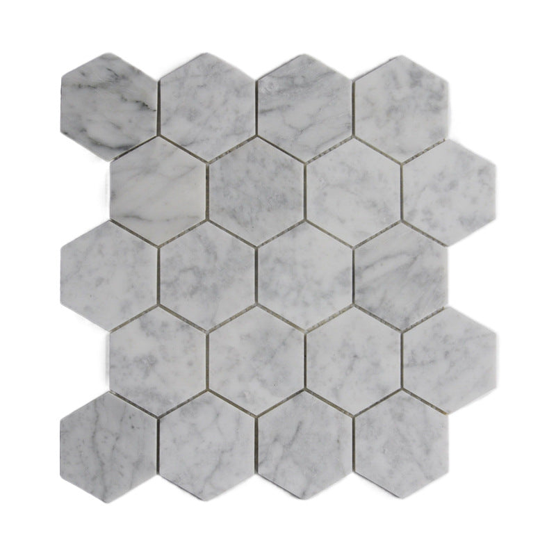 A natural marble bathroom wall mosaic