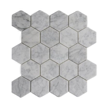 A natural marble bathroom wall mosaic