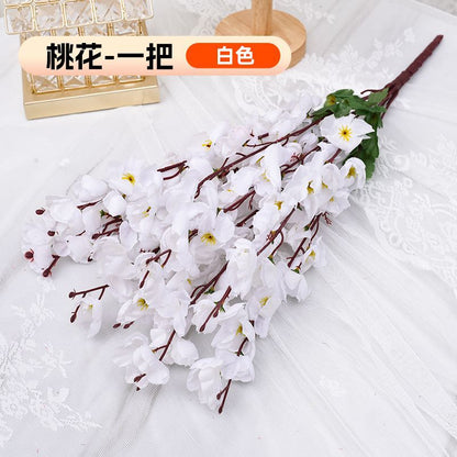 A Simulation Cherry Blossom Branch Cherry Blossom Tree Plastic Peach Blossom Arrangement Wedding Ceiling Decoration Indoor Home Tabletop Ornament