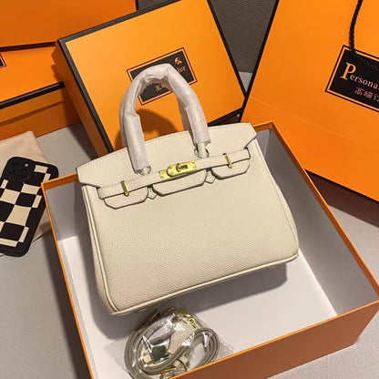 A high-end textured women's bag handbag 30CM soft leather European and American fashion TOGO platinum bag exquisite and versatile