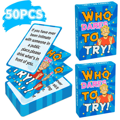 A 50 board game party game English cards