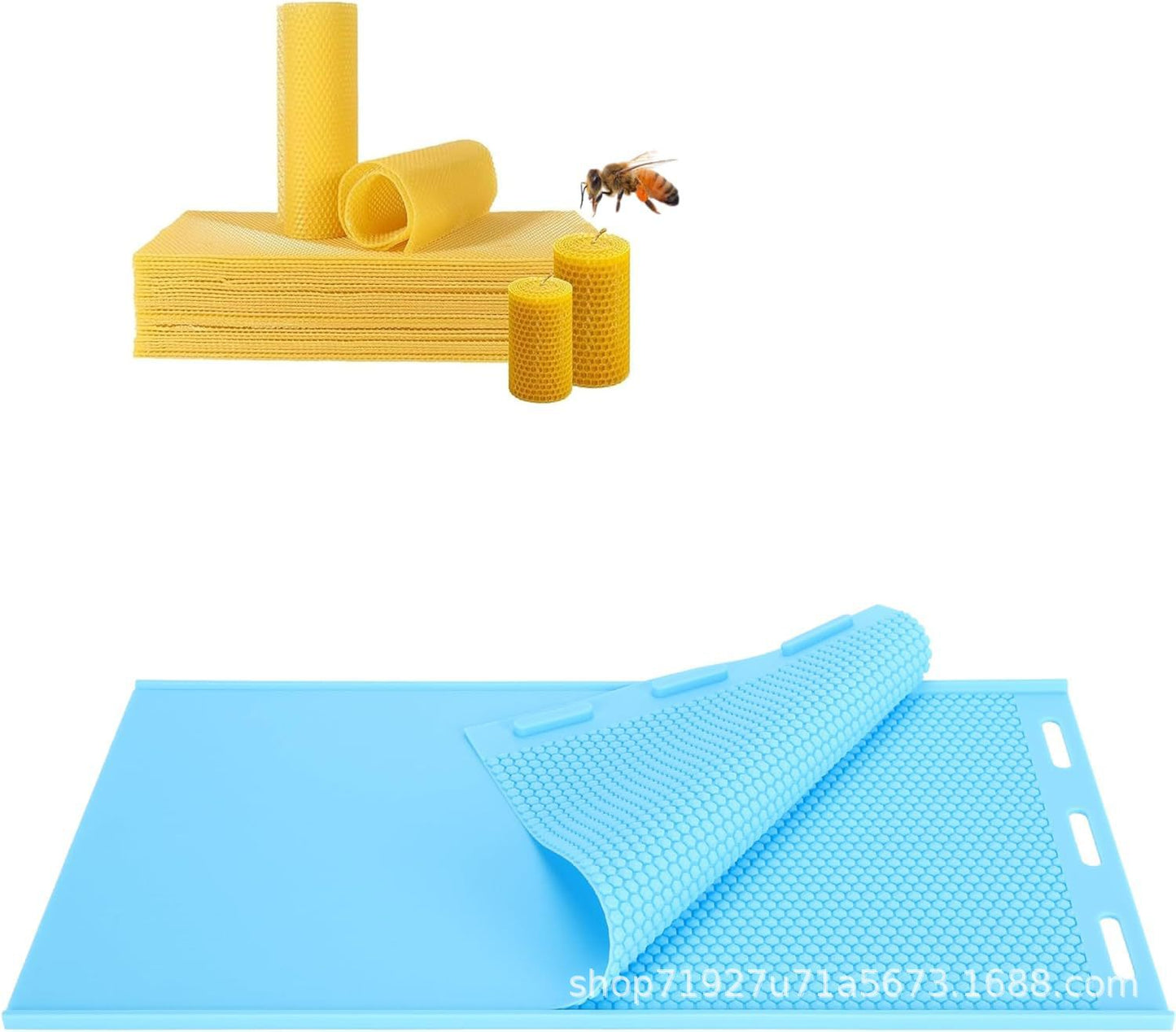 A Beekeeping Tools Silicone Nest Foundation Mould Beeswax Tablet Multi-color Candle Mould Honeycomb DIY