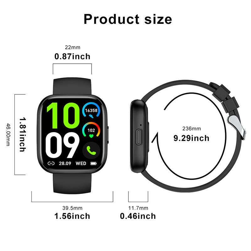New Bluetooth call smartwatch P114 sports bracelet heart rate blood pressure oxygen pressure IP68 waterproof cross-border