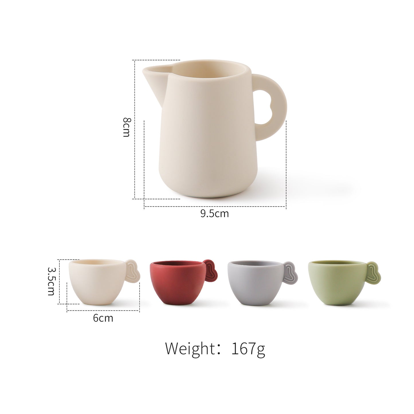 A children's play house toy silicone afternoon tea set baby role play can bite boiled silicone toy