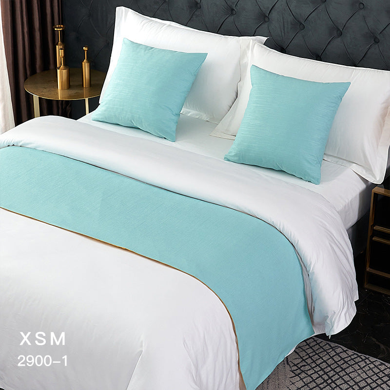 A hotel bedside towel decoration