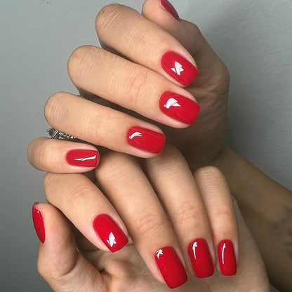 A Cross-border Wearable Women's Nail Art Wholesale Simple Medium and Long Square Solid Color Nail Art Patch Wearing Nail Wholesale - Mixbatch