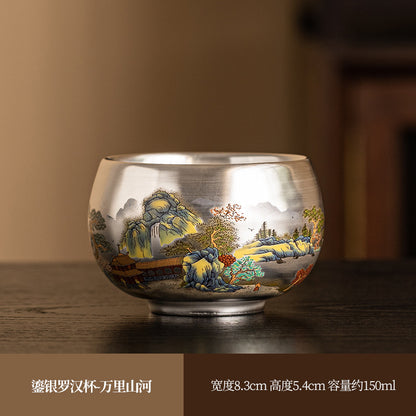 A Silver-plated cup teacup