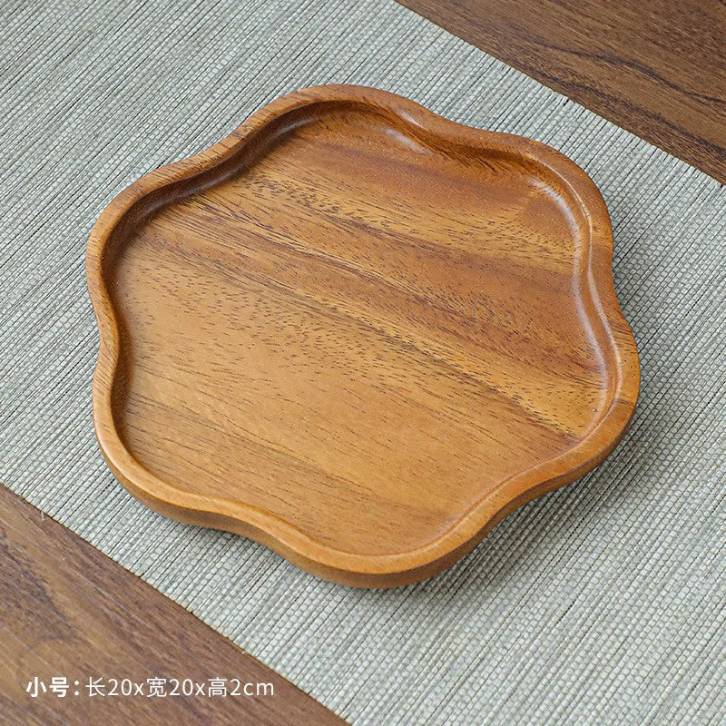 A walnut solid wood tray snack tray