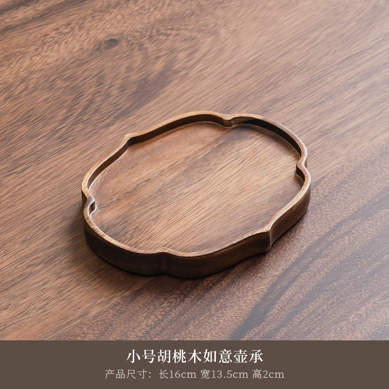 A walnut solid wood tray snack tray