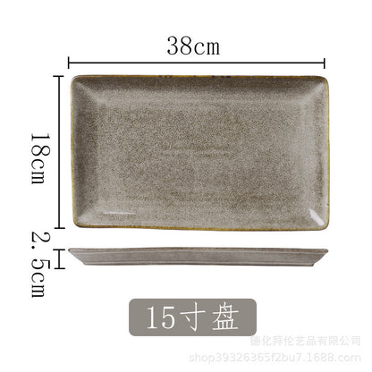 A Japanese kiln ceramic tableware creative hotel steak plate