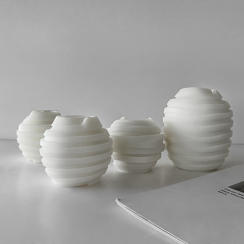 A threaded ball silicone mold