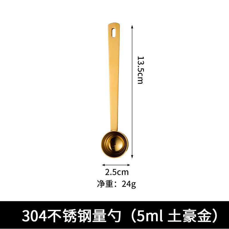 A 5ml-30ml measuring spoon 304 stainless steel fruit flour spoon Kitchen baking weighing spoon Coffee bean measuring spoon