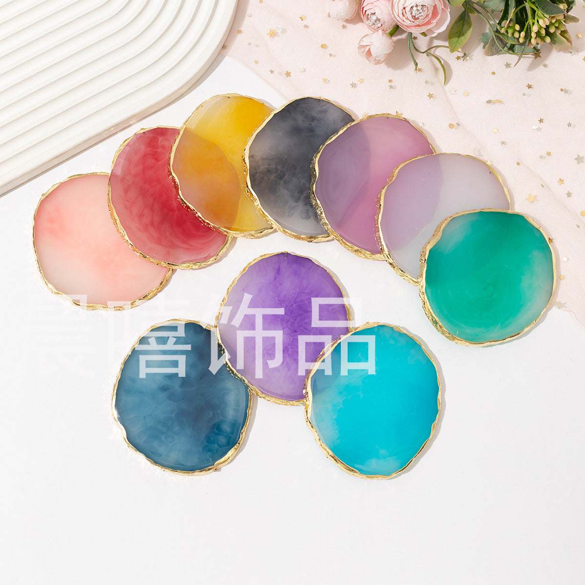 A Nail Art Palette Resin Agate Phnom Penh Palette Nail Art Display Board Color Display Resin Nail Art Palette - Mixbatch