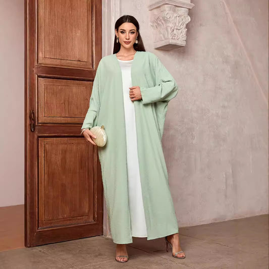 Middle Eastern Muslim Daily Cardigan Robe Temperament Elegant Bat Sleeve 20 Autumn - Mixbatch