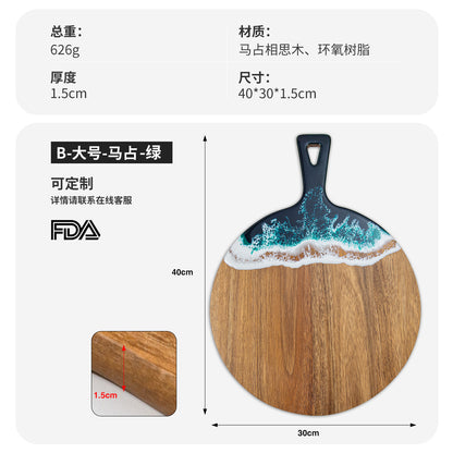 A Acacia wood cutting board cutting board whole wood steak plate fruit bread chopping board kitchen household solid wood