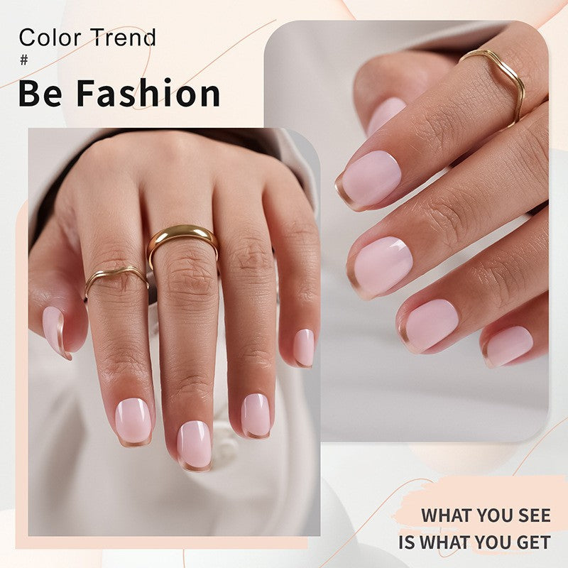 A cross-border explosion European and American style nail piece with diamond long square French manicure three-dimensional love broken diamond wearing nail wholesale - Mixbatch