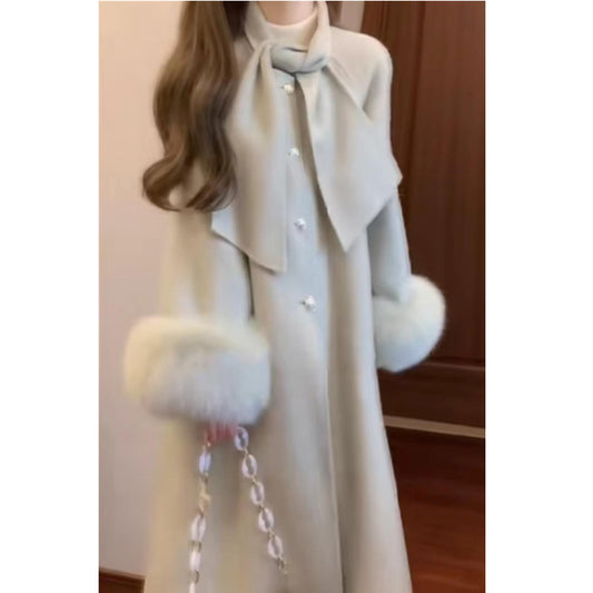 A Wool-Blend Mid-Length Coat