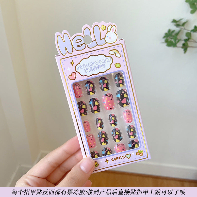 A  little girl cartoon jewelry girl baby gift toy nail patch - Mixbatch