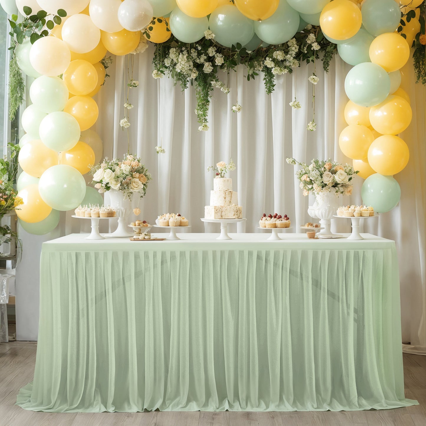 A Table curtain table circumference