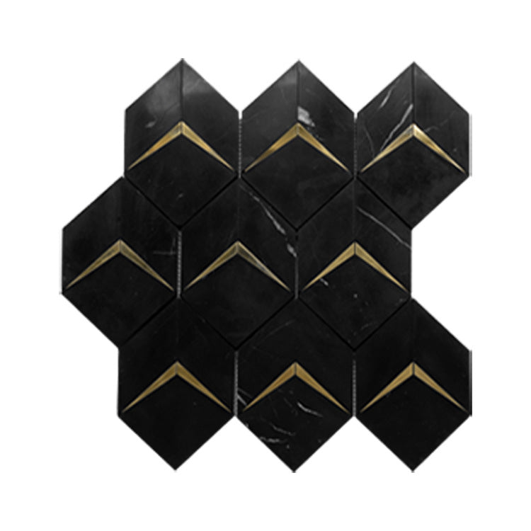 A natural marble shower room wall tiles