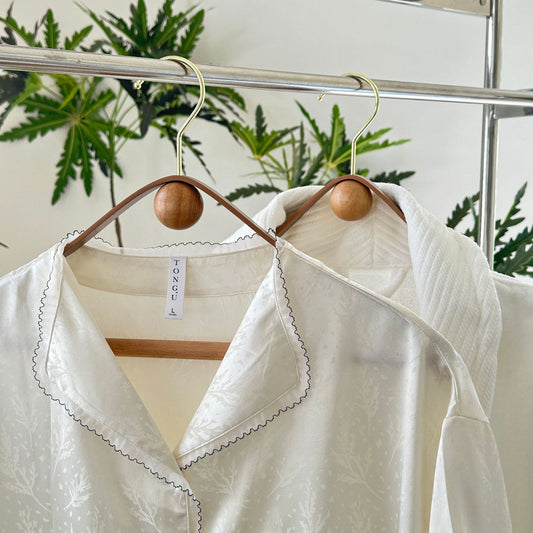 A beech leather hanger pants hanger