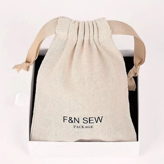 A cotton drawstring bundle bag bag jewelry dust storage canvas bag cosmetics cotton bag can be customized LOGO MOQ: 1000PIECE - Mixbatch