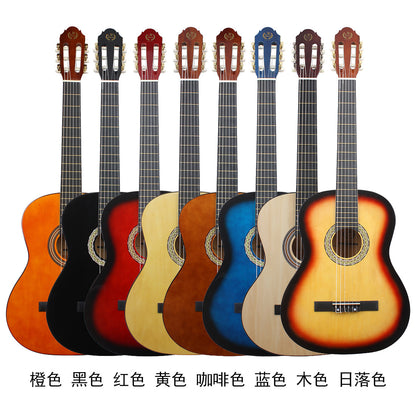 A classical guitar 38 inch beginner introductory practice piano beginner adult rounded acoustic guitar guita