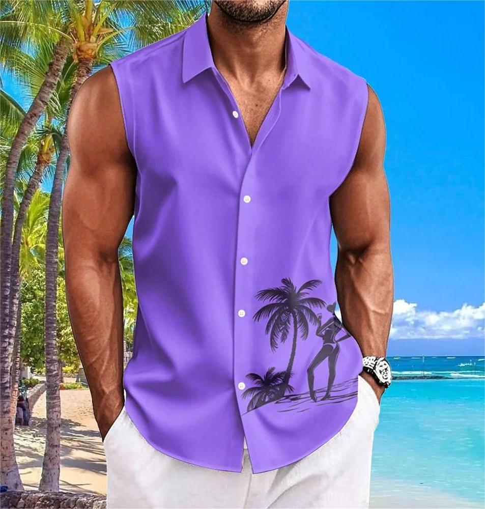 A Shirt Men's Sleeveless Lapel