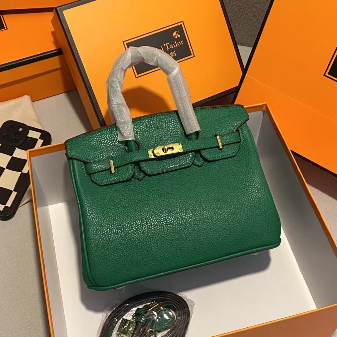A high-end textured women's bag handbag 30CM soft leather European and American fashion TOGO platinum bag exquisite and versatile