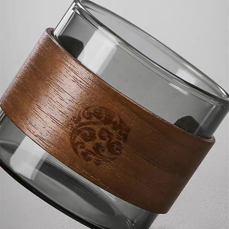 A glass cup