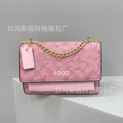 A cross-border bags chain old flower versatile new women's bags simple trend line foreign trade shoulder crossbody armpit women's bags - Mixbatch