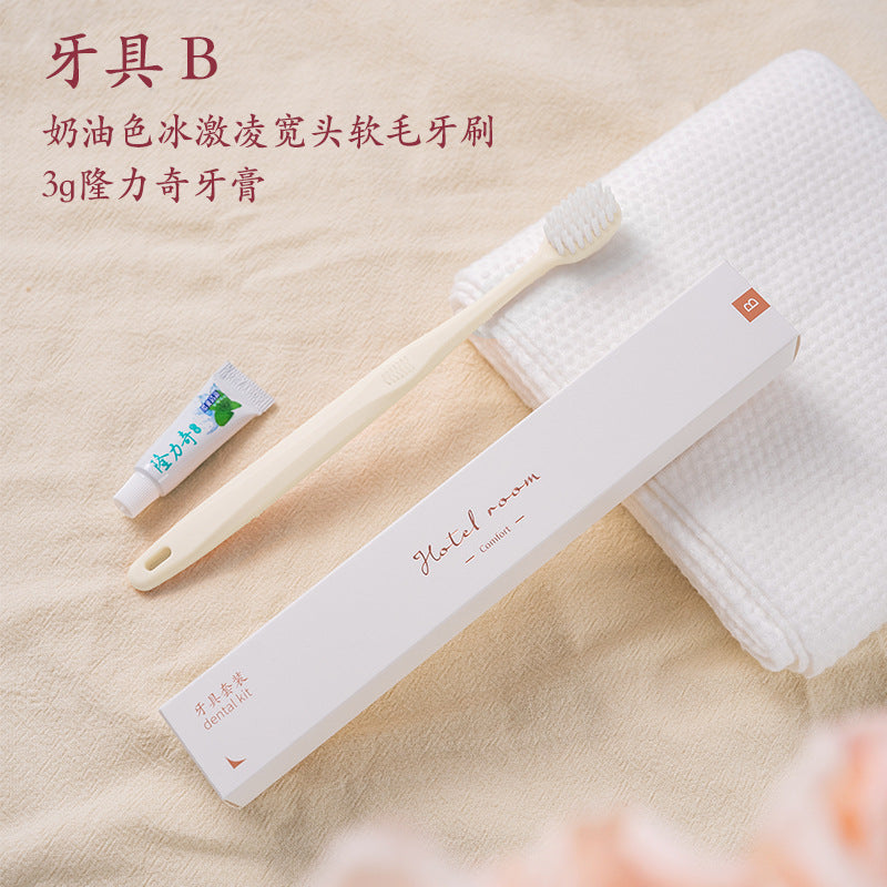 Star hotel special disposable toothbrush with toothpaste comb toiletries set hotel homestay