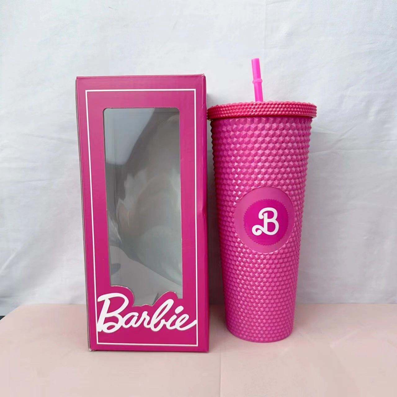 A baby Thailand Vietnam spot color box double layer random cup gem plastic cup straw cup water cup Barbie durian cup - Mixbatch