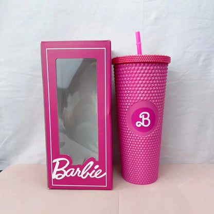 A baby Thailand Vietnam spot color box double layer random cup gem plastic cup straw cup water cup Barbie durian cup - Mixbatch