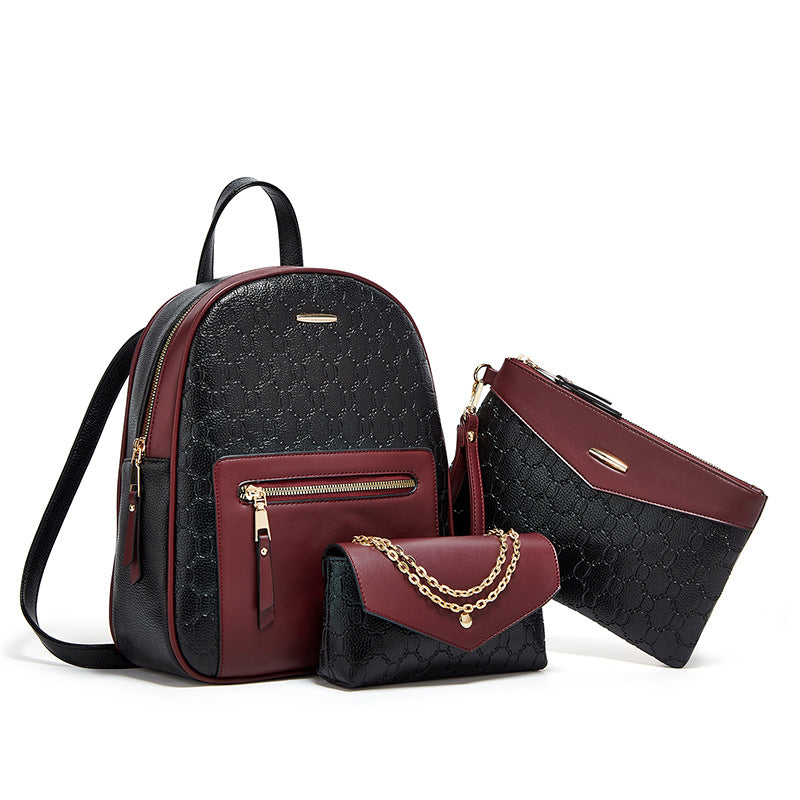 A backpack three-piece set mother and child bag fashion