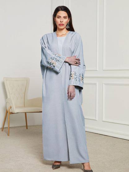 Middle Eastern Muslim Clothing Robe Embroidered Cardigan Dress Long Dress Bat Sleeve - Mixbatch