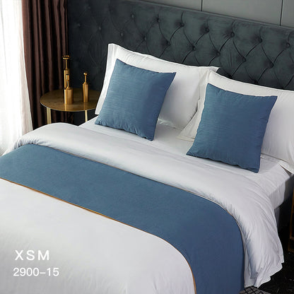 A hotel bedside towel decoration