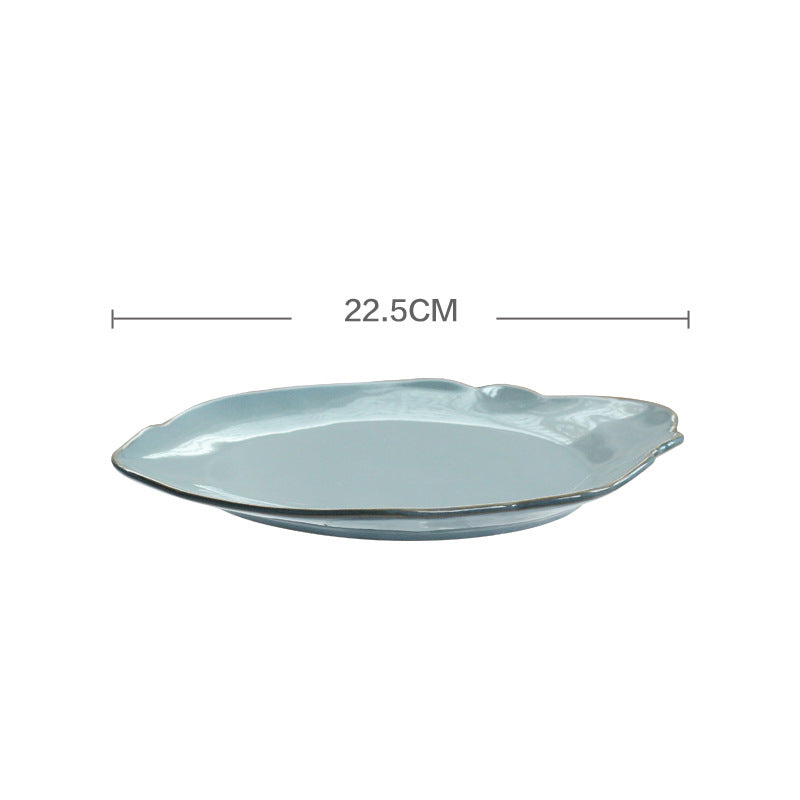 A Creative Personality Ceramic Plate Nordic Tableware Hotel Western Food Plate Steak Pasta Plate Salad Bowl