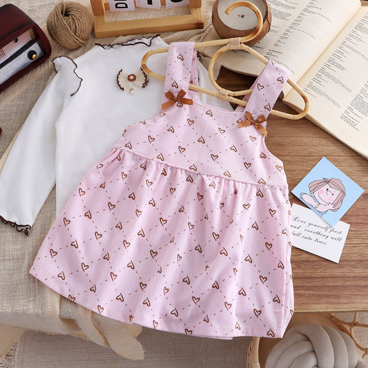 A] Children's spring dress casual princess style