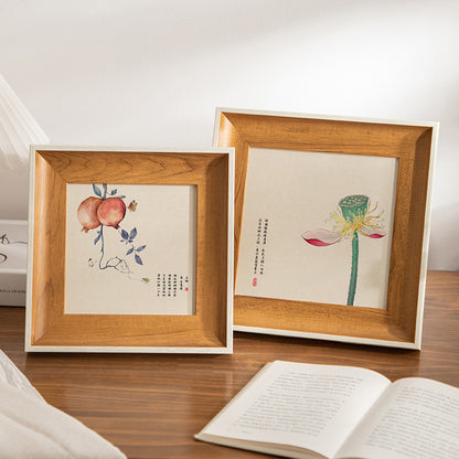 A retro square photo frame table square a4 inch American photo frame sketch calligraphy wall picture frame