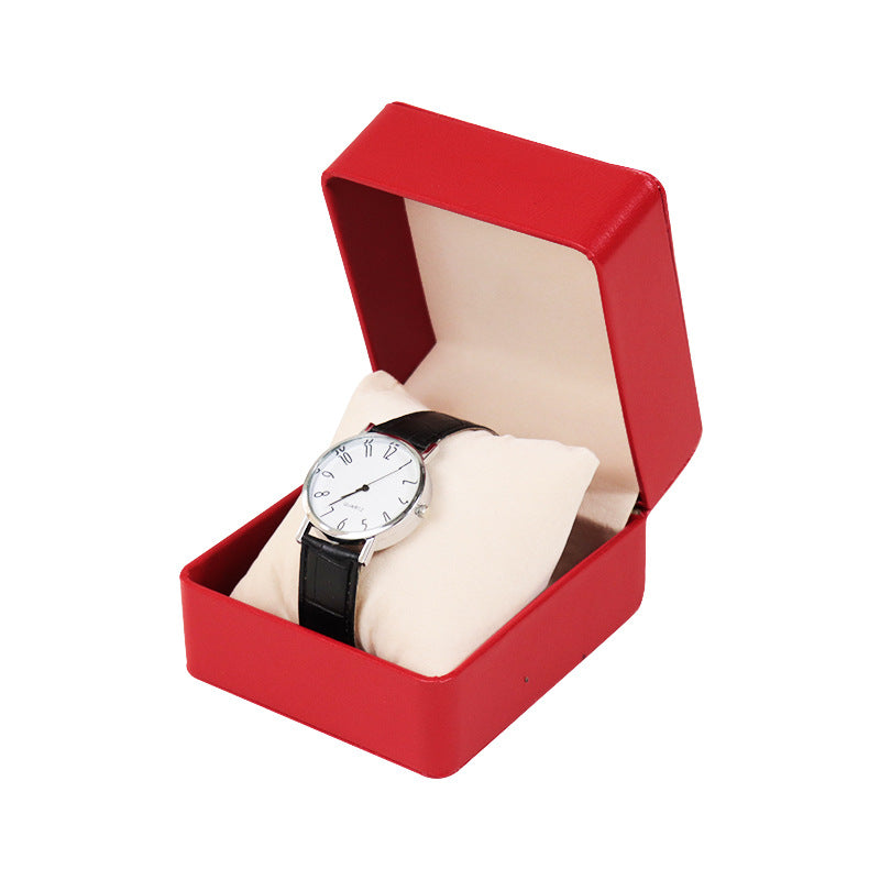A Spot rounded corner flip pu leather watch box, jewelry packaging box, bracelet box, watch jewelry storage box, jewelry box. - Mixbatch