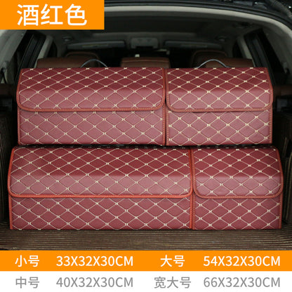 A trunk leather storage box