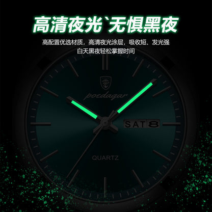 Xīnkuǎn fángshuǐ shuāng rìlì nán xuéshēng wàimào xiūxián shíshàng yùndòng shíyīng biǎo 930 24 / 5,000 New waterproof dual calendar male student foreign trade leisure fashion sports quartz watch 930