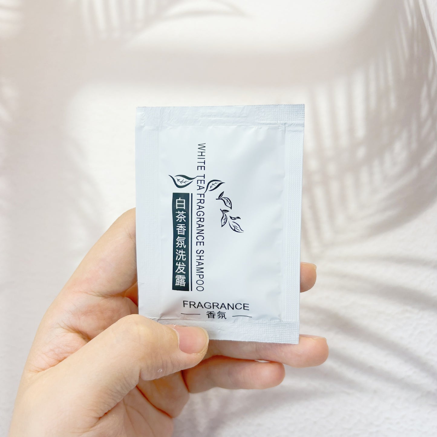 1000 pieces Free shipping by sea to Beirut White Tea Shampoo Body Wash Hotel Disposable Shampoo Body Wash Bag