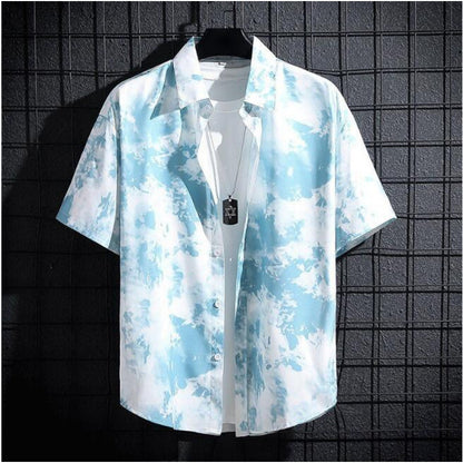 A short-sleeved printed shirt